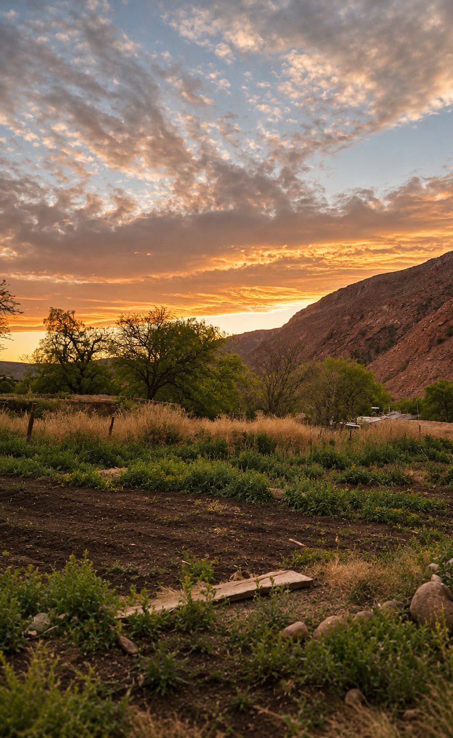 Atardecer sobre el valle · Territorio de Atacama